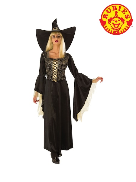 Rubies Black and  Gold Golden Web Witch Adult Fancy Costume Dress (V06908) | £28