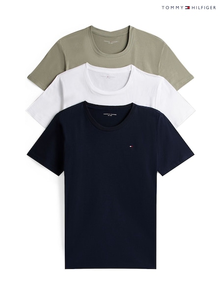 Tommy Hilfiger Blue Underwear Short Sleeve T-Shirts 3 Pack (V08021) | £43