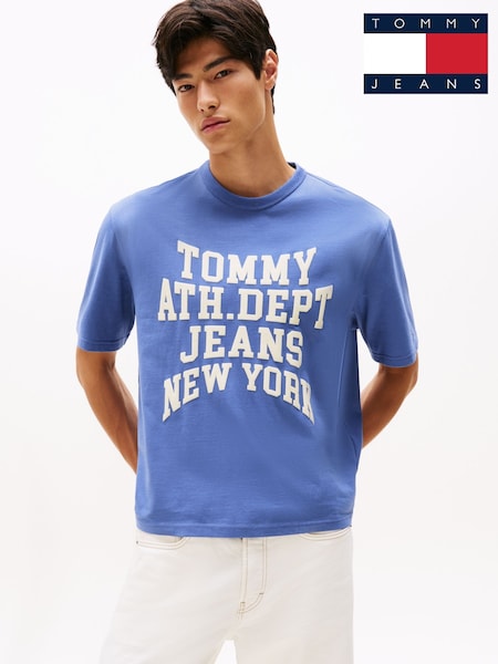 Tommy Jeans Blue 90s Crew Neck T-Shirt (V08047) | £35