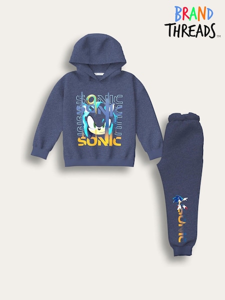 Brand Threads Blue Sonic The Hedgehog Joggers Set (V08132) | £23