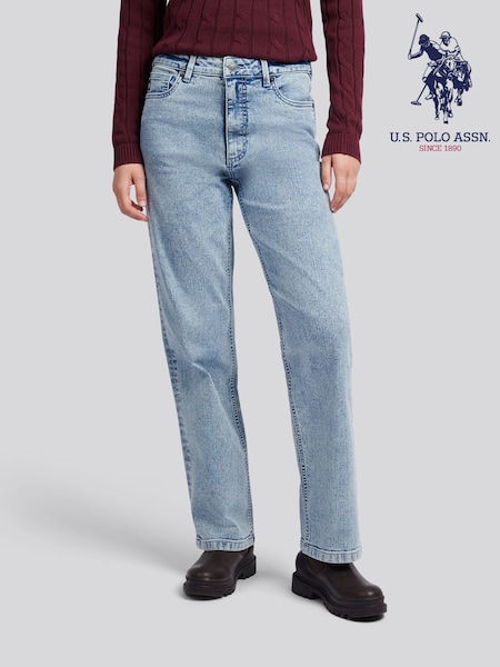 U.S. Polo Assn Light Blue Straight Fit Jeans (V08233) | £45