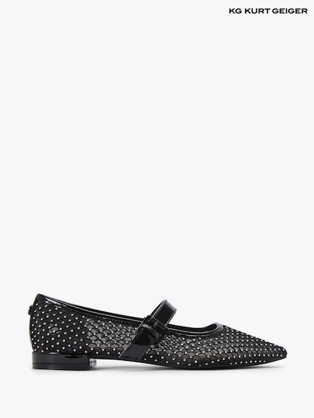 KG Kurt Geiger Black Angel Flat Pumps (V08418) | £89