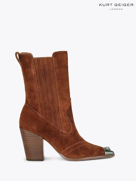 Kurt Geiger London Regent Western Ankle Brown Boots (V08427) | £269