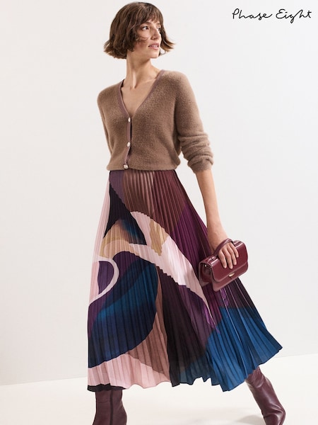 Phase Eight Purple Petite Elmina Skirt (V08472) | £99