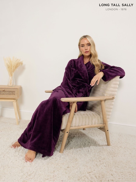 Long Tall Sally Red Super Luxe Shawl Maxi Robe (V08516) | £39