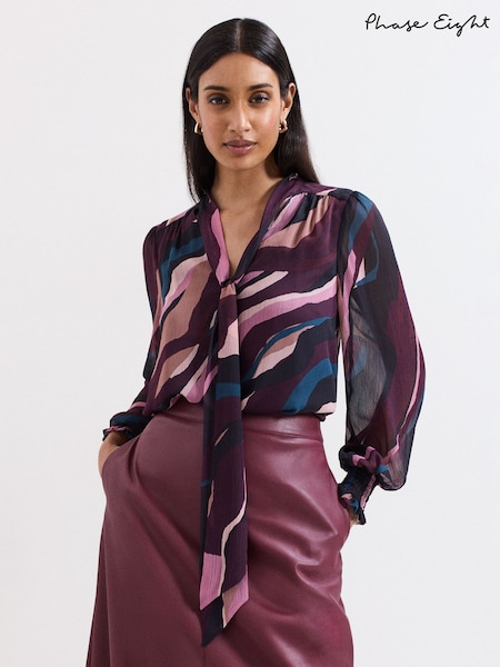 Phase Eight Blue Selby Blouse (V08713) | £79