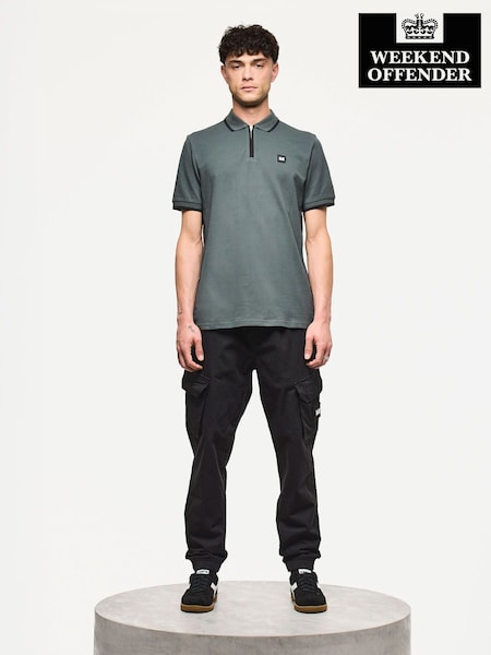 Weekend Offender Pianemo Cotton Ripstop Black Joggers (V08867) | £75