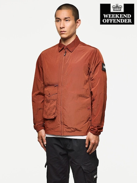 Weekend Offender Red Vinnie Classic Pocket Overshirt (V08947) | £100