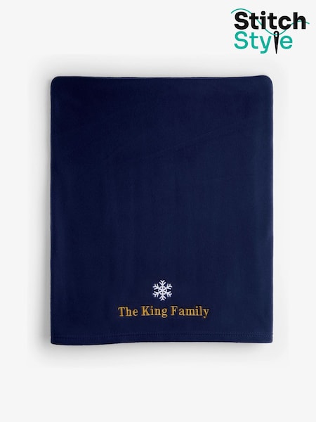 Personalised Christmas Fleece Blanket by Stitch Style (V08977) | £22