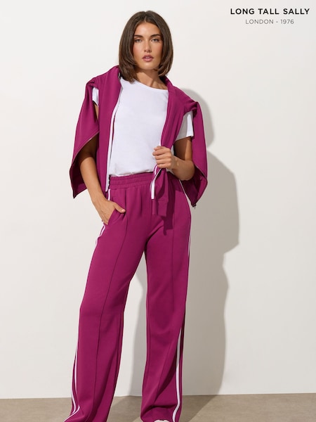 Long Tall Sally Red Two Stripe Joggers (V09231) | £31
