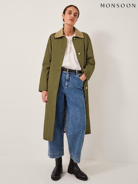 Monsoon Green Lucy Trench Coat (V09298) | £130