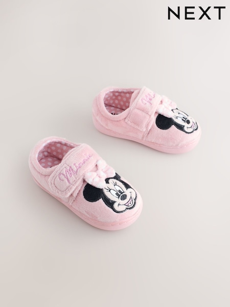 Pink Minnie Mouse Cupsole Slippers (V09348) | £15 - £17