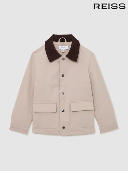 Reiss Stone Pike 13-14 yrs Corduroy-Collar Chore Jacket (V09401) | £86