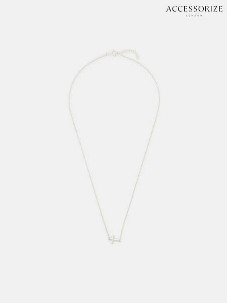 Accessorize Silver Plated Sterling Cross Pendant Necklace (V09479) | £20