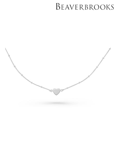Beaverbrooks Sterling Silver Plated Heart Anklet (V09535) | £30