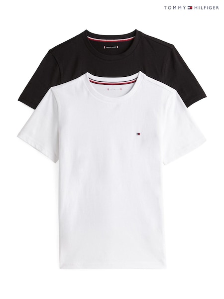Tommy Hilfiger White 2-Pack Signature Crew Neck T-Shirts (V09543) | £30