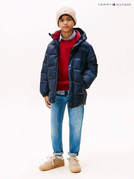 Tommy Hilfiger Blue Essential Padded Parka (V09553) | £120 - £140
