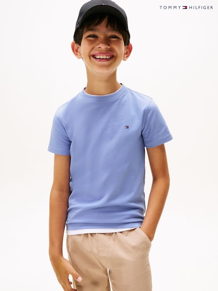 Tommy Hilfiger Blue Flag Embroidery Jersey T-Shirt (V09568) | £18 - £22
