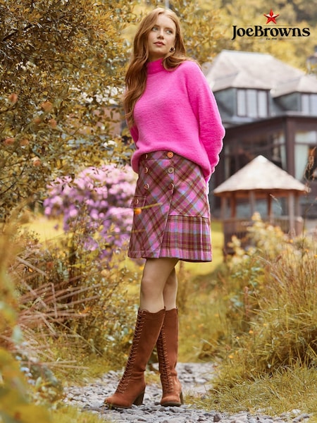 Joe Browns Pink Heritage Check Mini Skirt (V09785) | £55
