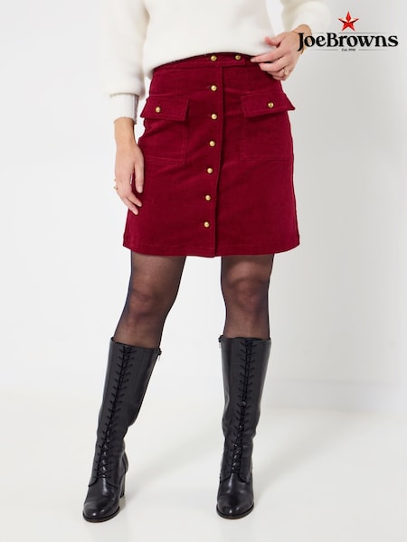 Joe Browns Red Button Front A-Line Skirt (V09800) | £50