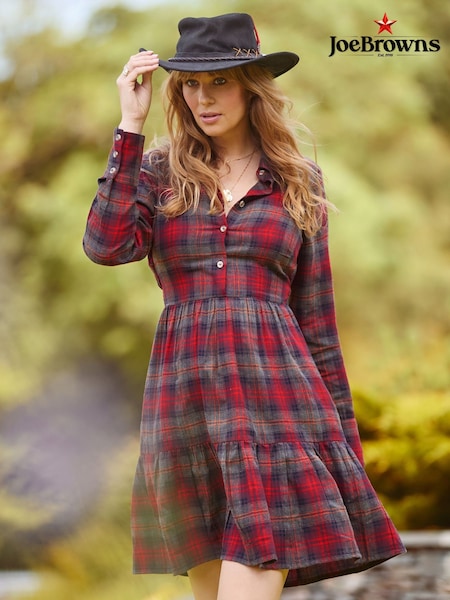 Joe Browns Grey Boho Check Mini Dress (V09828) | £52