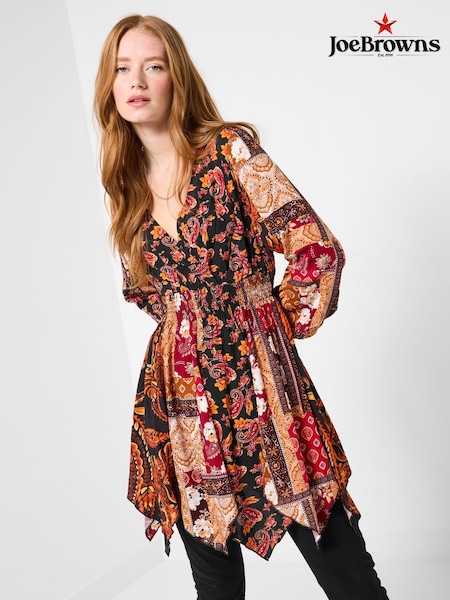 Joe Browns Orange Autumn Leaves Dress (V09834) | £60