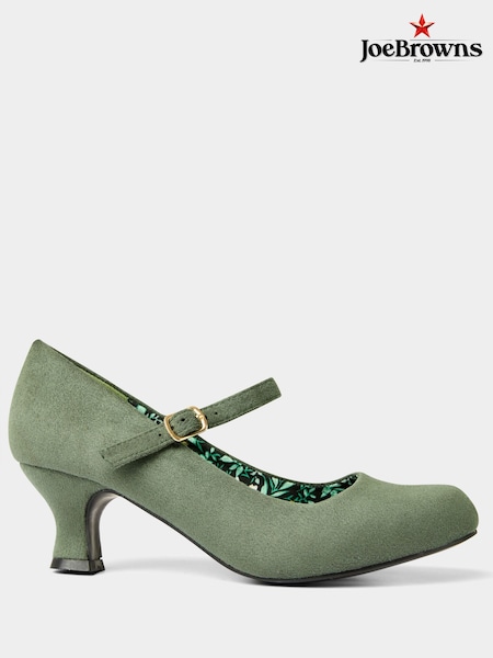Joe Browns Green Floral Lined Mary Jane Shoes (V09846) | £50