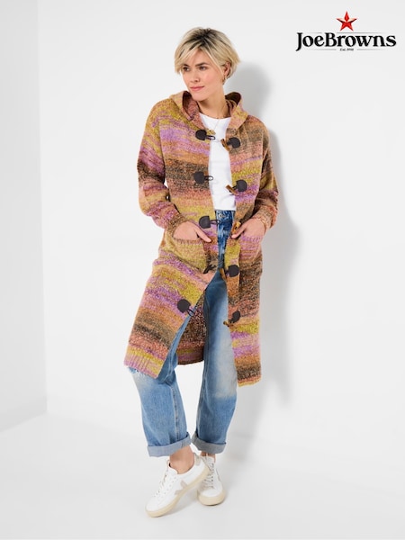 Joe Browns Brown Hooded Longline Cardigan (V09855) | £65