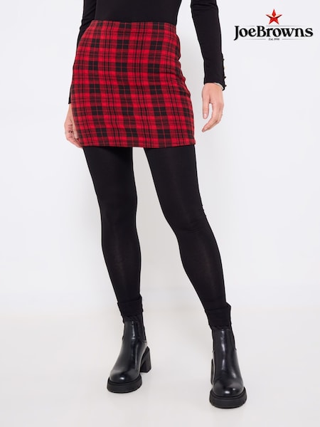 Joe Browns Red Check Print Skirted Leggings (V09864) | £40