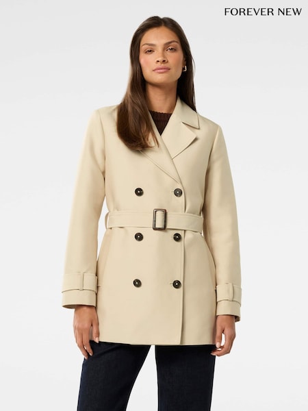 Forever New Cream Stella Structured Trench Coat (V09904) | £120