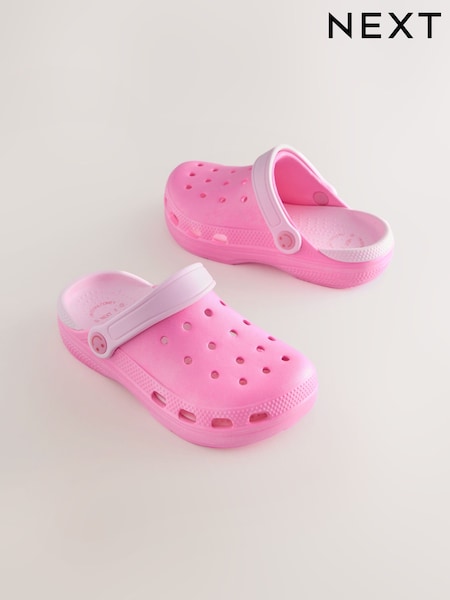 Pink Wide Fit (G) Comfort Clogs (V09969) | £10 - £13