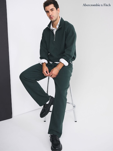 Abercrombie & Fitch Green Essential Baggy Open Hem Joggers (V09984) | £52