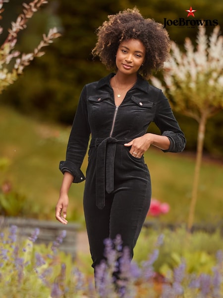 Joe Browns Black Petite Stretch Fit Darcy Cord Jumpsuit (V10057) | £75