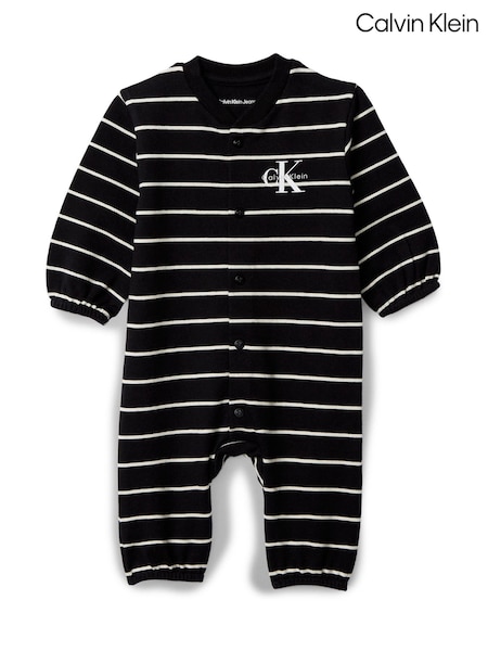 Calvin Klein Black Long Sleeve Monogram Bodysuit (V10065) | £60