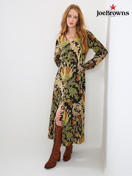 Joe Browns Black Petite V-Neck Floral Maxi Dress (V10114) | £70