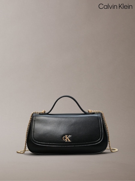 Calvin Klein Black Monogram Logo Hardware Tote Bag (V10225) | £130