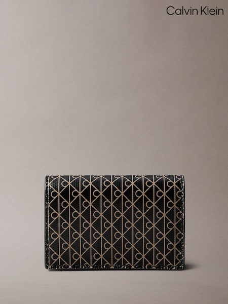 Calvin Klein Black Monogram Logo Accordion Card Holder (V10233) | £65