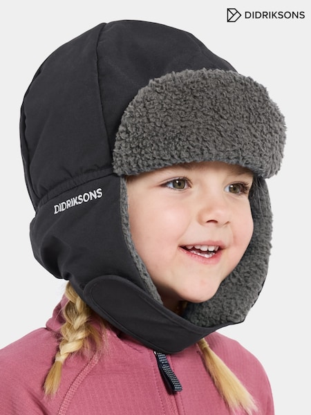 Didriksons Biggles Waterproof Kids Black Hat (V10273) | £20