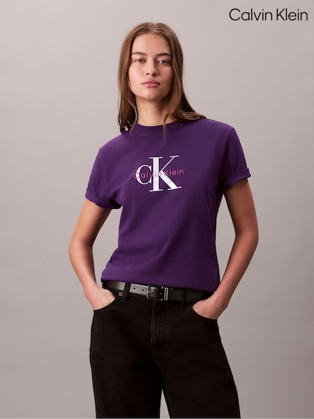 Calvin Klein Blue Monogram Logo T-Shirt (V10348) | £45
