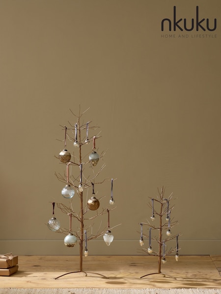 Nkuku Brass Charida Christmas Wire Tree Decoration (V10392) | £95