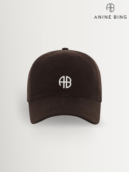 ANINE BING Brown Wool Jeremy Baseball Cap (V10423) | £80
