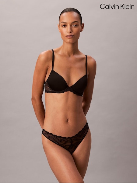 Calvin Klein Black Lift Demi Bra Sensual Stretch Lace (V10452) | £43