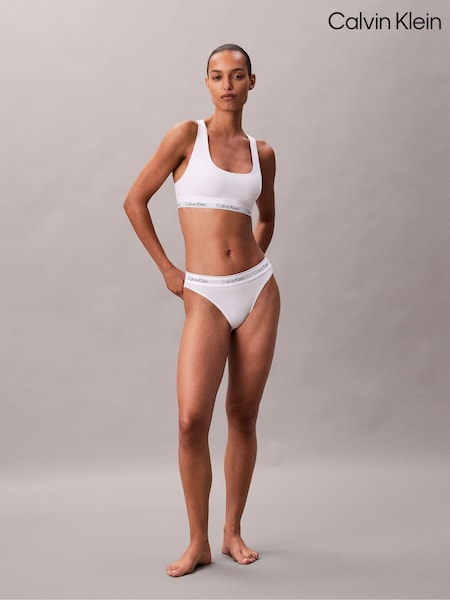 Calvin Klein White Unlined Bralette - Icon Cotton Modal (V10466) | £35