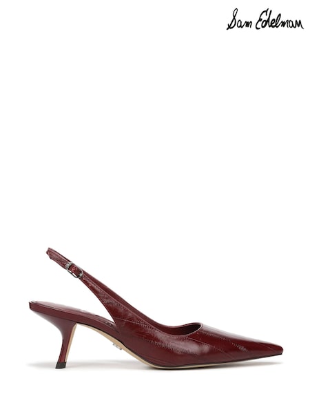 Sam Edelman Red Bianka Sling Regular Fit Slingbacks Shoes (V10496) | £160