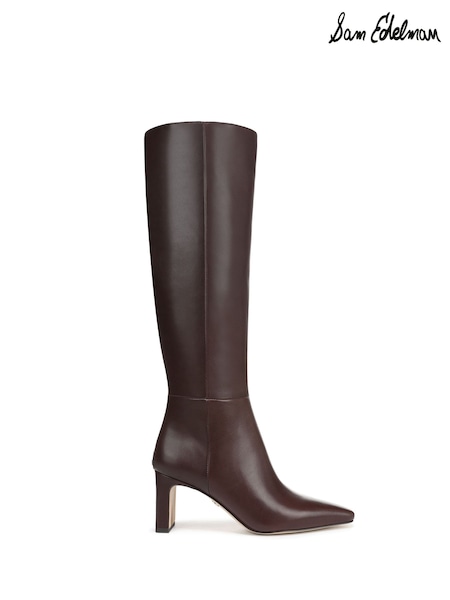 Sam Edelman Sylvia Regular Fit Knee High Brown Boots (V10499) | £250