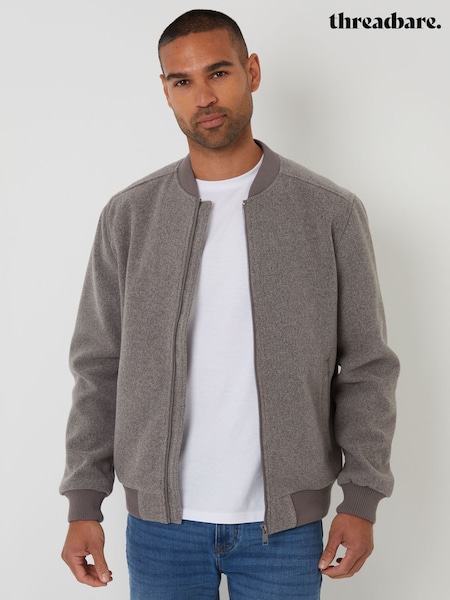 Threadbare Brown Brushed Bomber Jacket (V10519) | £55
