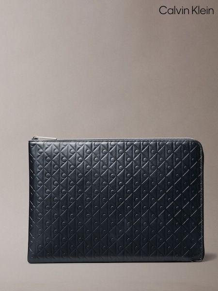 Calvin Klein Black Emblem Embossed Tote (V10560) | £75