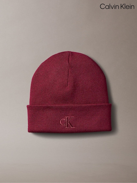 Calvin Klein Red Signature Logo Beanie (V10565) | £30
