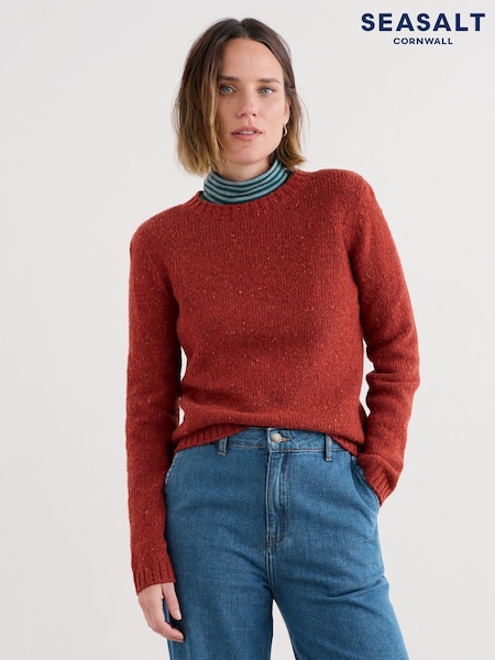 Seasalt Cornwall Red Dawson Pick Jumper Made With Merino (V10599) | £76