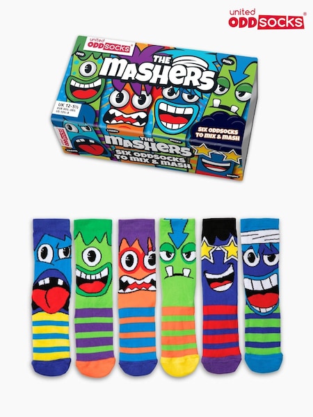 United Odd Socks Green Mash Boys Socks 6 pack (V11060) | £12